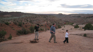 Walking across the slickrock