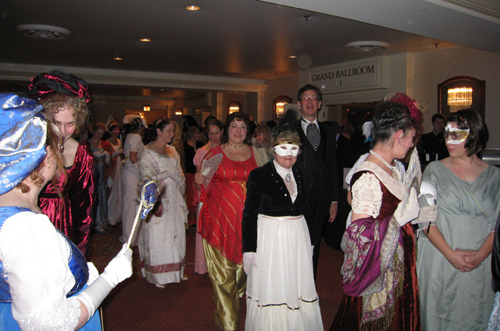Admiring the finery