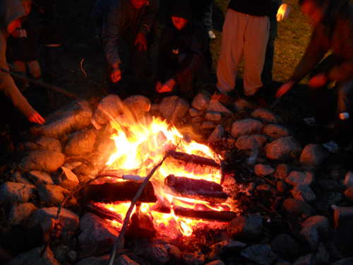 Campfire and smores are an annual tradition
