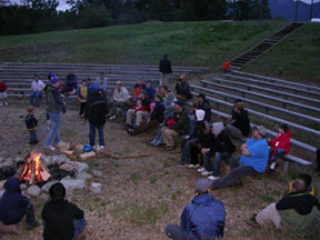Stories and s'mores in the ampitheater