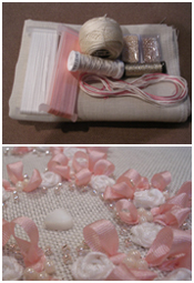 Assembling the supplies, and a look at the ribbon embroidery