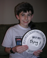 The award, and hat that made it possible