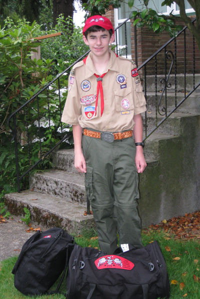 Thing One is packed and ready for the National Jamboree