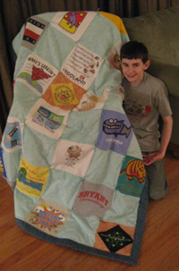 Thing One and his new quilt