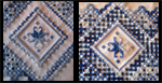 Before and after needleweaving