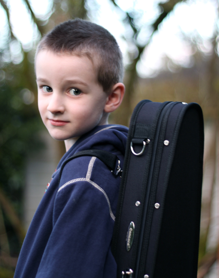 Thing Two and his violin