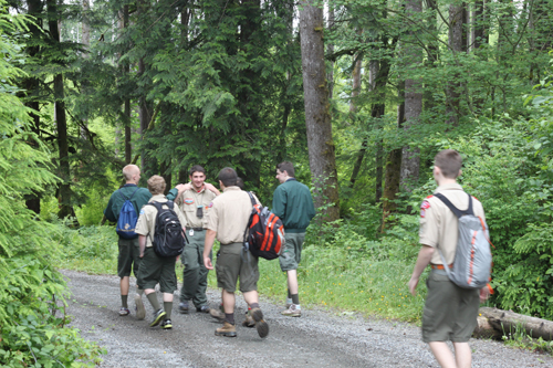 Heading out with the other staff members