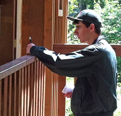 Working at the Archery range